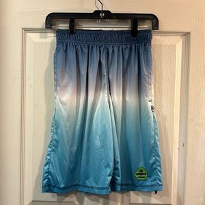 DareDevil by Wreckless Lacrosse Shorts Blue White Ombré Fade Youth Large